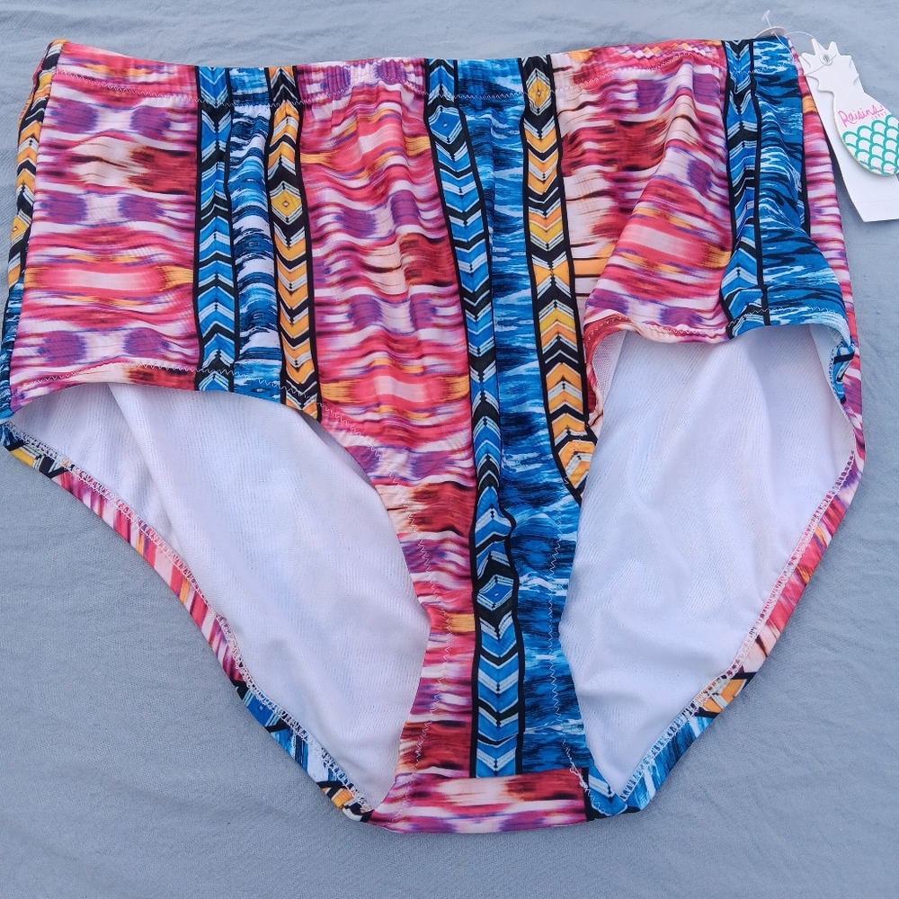 RAISINS CURVE Multicolor Swim Bottom NWT 22W